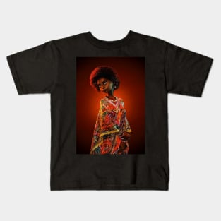 Toon black woman Kids T-Shirt